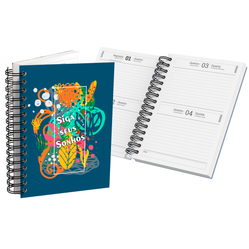 Agenda Dois Dias por Página com Capa Dura