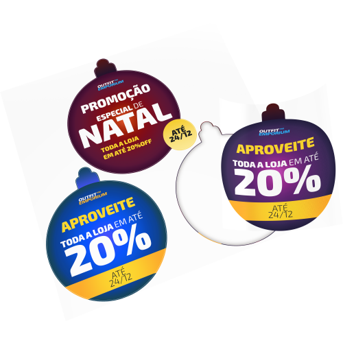 Kit 3 Adesivos Círculos de Natal 55,2x64cm