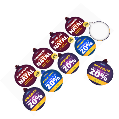 Kit 9 Adesivos Círculos de Natal 22x25,3cm