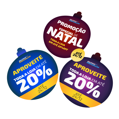 Adesivo para Vitrine Círculos de Natal