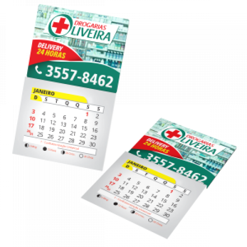 Ímã de Geladeira com Calendário 2026