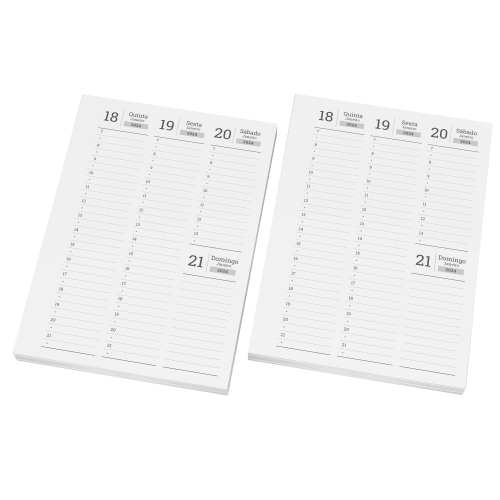 Miolo para Agenda Semanal