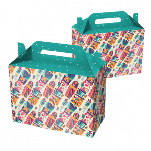 Caixa de Presente Extra Pequena Alça Estampa Padrão