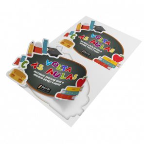 Kit 2 Adesivos Volta às Aulas 74,4x59,6cm