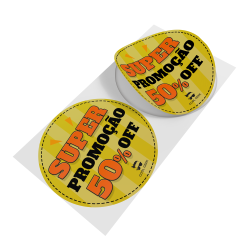 Kit 2 Adesivos Redondos 59,5x59,5cm