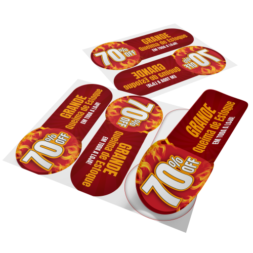 Adesivo para Vitrine Queima de Estoque