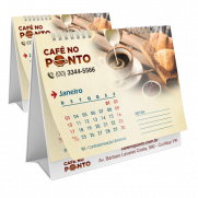 Calendário de Mesa com Wire-o e Base Personalizável
