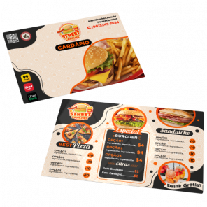 Cardápio Grande em PVC para restaurantes e lanchonetes